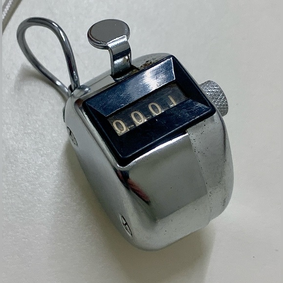 Vintage Metal Handheld Manual Finger Loop Push Button Tally Counter - Picture 15 of 15